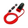 Φορτιστής αυτοκινήτου Micro/Lightning USB 2.4A - Κόκκινο - - FPMCHUSBMAPLT2GRN