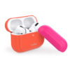 Puro Silicon Case "ICON FLUO" For AirPods Pro With Additional Cap - Πορτοκαλί - - APPROCASE1FLUOYEL