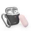 Puro Silicon Case for AirPods with additional cap with hook - Γκρι - - APPROCASE1WHI