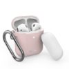 Puro Silicon Case for AirPods with additional cap with hook -Ροζ - - APCASE1DKGREY