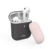 Puro Silicon Case for AirPods with additional cap - Γκρι - - APCASE2WHI
