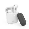 Puro Silicon Case for AirPods with additional cap - Άσπρο - - APCASE2DKGREY