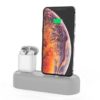 Puro Silicon Desk Holder for iPhone and AirPods - Γκρι - - CAPLTFABK2RGOLD