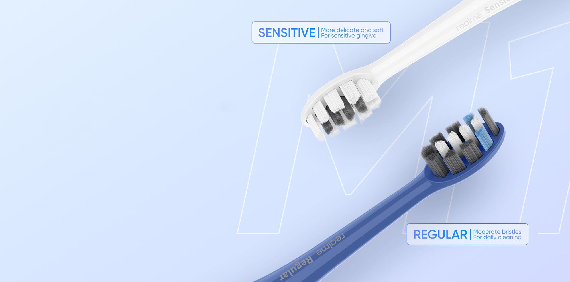 Realme M1 Regular Electric Toothbrush Head - Μπλε - - RMH2012CBLUE