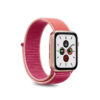 Puro nylon wristband for Apple Watch 38-40mm - "Sunset Pink" Coral-Pink - - AW44SPORTSPBLUE