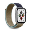 Puro nylon wristband for Apple Watch 42-44mm - "Army" Green-Dark Blue - - AW40SPORTWHI