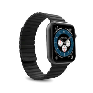 Puro Silicon Band 'ICON LINK' with magnets for Apple Watch 38- 40mm size S/M - Black - -