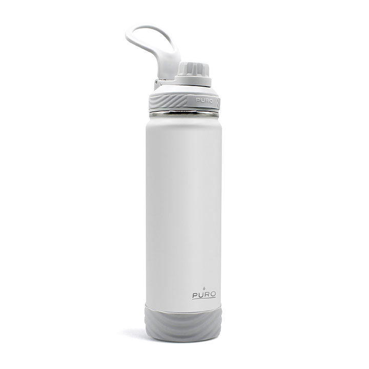 Puro "OUTDOOR" bottles stainless steel with powder coating 750ml Light Grey - -