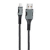 EGOBOO ChargeFlow Fabric Cable USB-A to USB-C - Black - - EBCMICRO-WHI