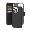 Puro Eco-leather detachable wallet case for iPhone 15 Pro - black - - PUIPC1567BOOKC3BLK